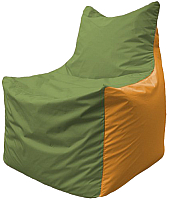 Бескаркасное кресло Flagman Фокс Ф21-227 (оливковый/оранжевый) - 