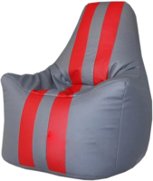 Бескаркасное кресло Flagman Спортинг С2.3-06 (чемпион, серый/красный) - 