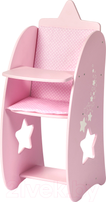 Аксессуар для куклы Paremo Стульчик для кормления. Звездочка / PFD120-64 (розовый)