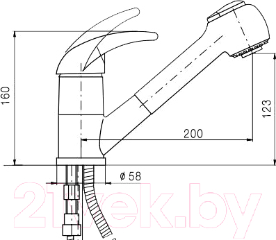 Комплект сантехники Polygran F-05 + смеситель Низкая лейка (черный)