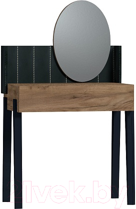 Туалетный столик с зеркалом Глазов Nature 43 (дуб табачный Craft/черный)