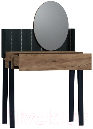 Туалетный столик с зеркалом Глазов Nature 43 (дуб табачный Craft/черный)