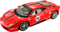 Масштабная модель автомобиля Bburago Феррари 458 гоночная / 18-26302 (красный) - 