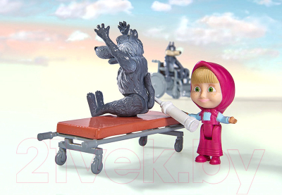 Кукла с аксессуарами Simba Маша с автомобилем Скорая помощь / 109309863