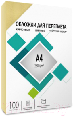 Обложки для переплета Гелеос CCA4I А4, под кожу (слоновая кость)