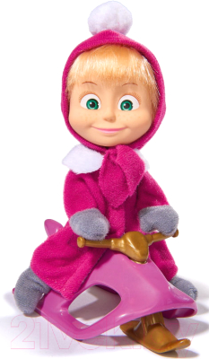 Кукла с аксессуарами Simba Маша в зимней одежде со снегокатом / 109301681