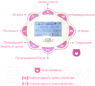 Интерактивная игрушка Alilo Большой зайка G7 / 60924 (розовый)