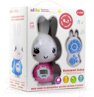 Интерактивная игрушка Alilo Большой зайка G7 / 60924 (розовый)