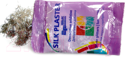 Блестки для жидких обоев Silk Plaster Полоска (серебристый)
