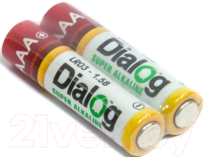 Комплект батареек Dialog LR03-2S (2шт)