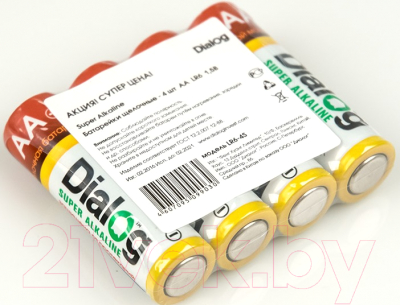 Комплект батареек Dialog LR6-4S (4шт)