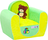 Кресло детское Paremo Медвежонок / PCR316-03 (желтый/салатовый) - 