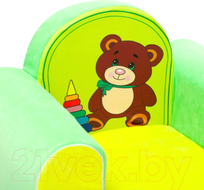 Кресло-игрушка Paremo Медвежонок / PCR316-03 (желтый/салатовый)