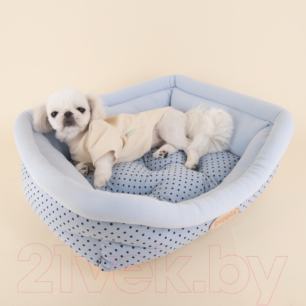 Лежанка для животных Puppia Cozy Dot / OASA-AU5983-BL-FR (голубой)