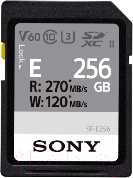 

Карта памяти Sony, Entry SDXC UHS-II (Class 10) 256GB (SF-E256)