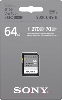 Карта памяти Sony Entry SDXC UHS-II (Class 10) 64GB (SF-E64)