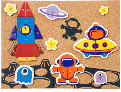 Изображение товара Развивающая игра Bondibon Мозаика с гвоздями и молоточком / ВВ3951