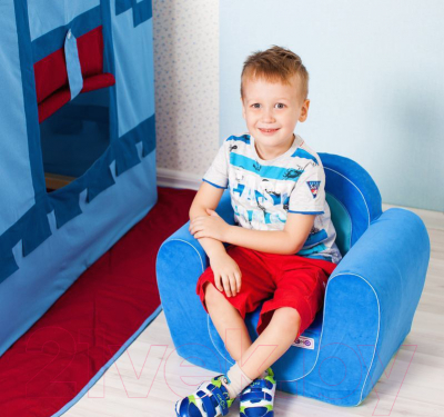 Кресло-игрушка Paremo Рыцарь / PCR316-02 (голубой)