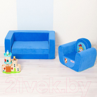Диван-игрушка Paremo Классик / PCR316-06 (голубой)