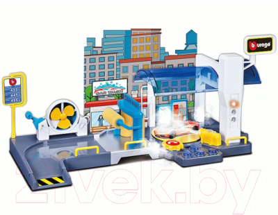 Набор игрушечных автомобилей Bburago Автомойка с 1 машинкой / 18-30406