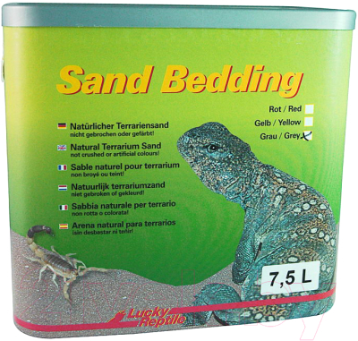 Грунт для террариума Lucky Reptile Sand Bedding SB-G (7.5л, серый)