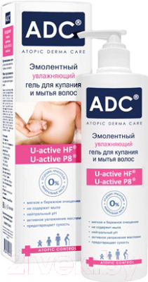 Шампунь-гель детский ADC Эмолентный увлажняющий для купания и мытья волос (200мл)