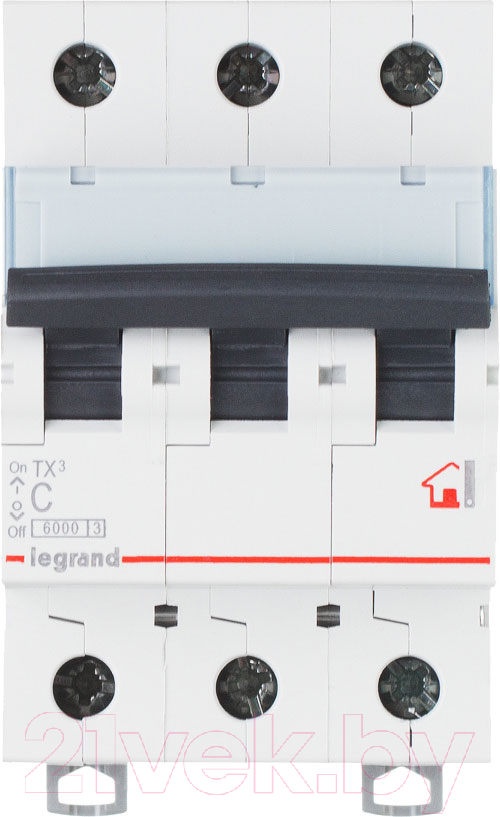 Выключатель автоматический Legrand TX3 3P 10A B 6kA 3M / 403998