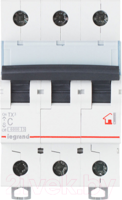 Выключатель автоматический Legrand TX3 3P 32A B 6kA 3M / 404003