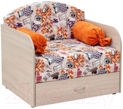 Кресло-кровать Нижегородмебель и К Антошка 1 01 85 (канваз финил манго/лайт 11)