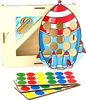 

Развивающая игрушка WoodLand Toys, Мозаика. Ракета / 067113
