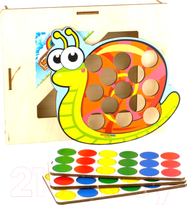 

Развивающая игрушка WoodLand Toys, Мозаика. Улитка / 067108