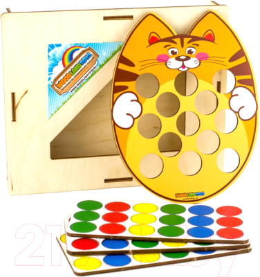 

Развивающая игрушка WoodLand Toys, Мозаика. Кот / 067105