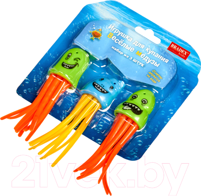 Набор игрушек для ванной Bradex Веселые медузы / DE 0382