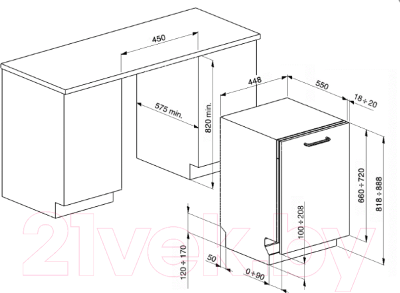 Посудомоечная машина Smeg STA4525IN