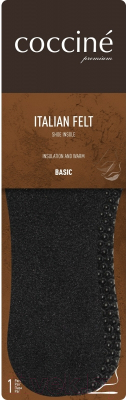 Изображение товара Стельки для обуви Coccine Italian Felt шерстяные (р.37-38, черный)