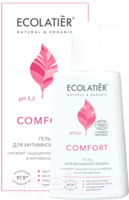 Гель для интимной гигиены Ecolatier Comfort с молочной кислотой и пробиотиком для интимной гигиены (250мл)