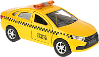 Масштабная модель автомобиля Технопарк Лада Веста Такси / SB-16-40-T - 