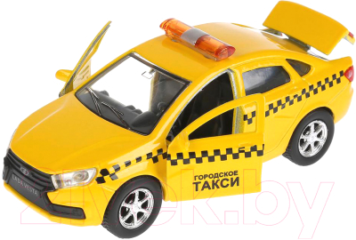 Масштабная модель автомобиля Технопарк Лада Веста Такси / SB-16-40-T