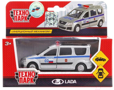 Масштабная модель автомобиля Технопарк Lada Largus Полиция / SB-16-47-P-WB