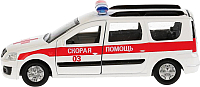 Масштабная модель автомобиля Технопарк Lada Largus Скорая / SB-16-47-A-WB - 