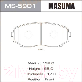 Тормозные колодки Masuma MS5901