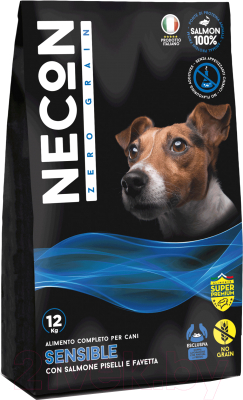 Сухой корм для собак Necon Zero Grain Sensible Dogs Salmon Peas and Broad (3кг)