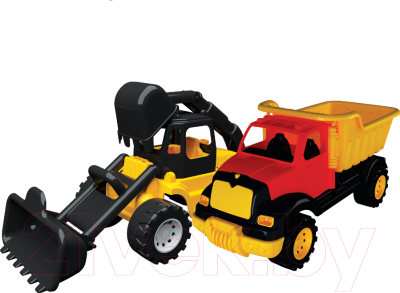 Набор игрушечной техники Terides Грузовик и бульдозер с ковшом / Т8-012