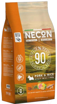 Сухой корм для собак Necon Natural Wellness Dog Mini Pork & Rice (2кг)