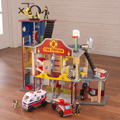 Кукольный домик KidKraft Пожарно-спасательная станция / 63214-KE