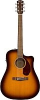 Электроакустическая гитара Fender CD-140SCE Dreadnought Sunburst w/case Walnut