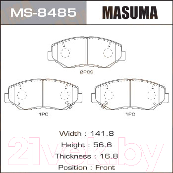 Тормозные колодки Masuma MS8485