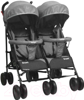 Детская прогулочная коляска INDIGO Duet (серый)