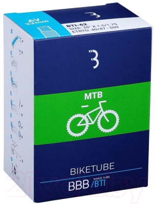 Камера для велосипеда BBB Innertube BikeTube 26 2.75/3.00 AV 33мм / BTI-66