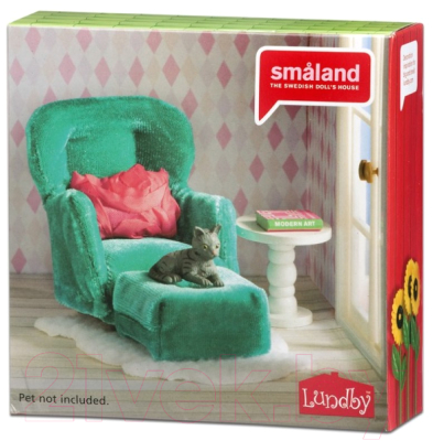 Комплект аксессуаров для кукольного домика Lundby Кресло с пуфиком / LB-60209300